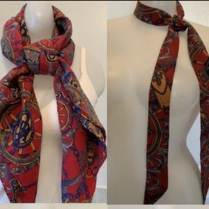 Digitally Print Giant Silk Scarf  & Twilly